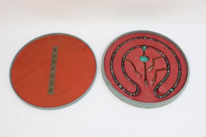 Chinese long necklace in presentation box