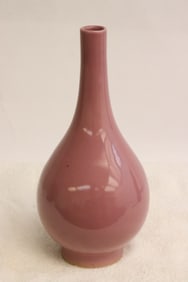 A light purple glazed porcelain vase