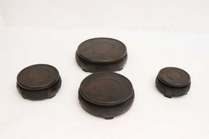 Set of 4 Chinese rosewood stands
