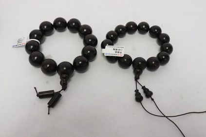 2 zitan wood bead bracelets