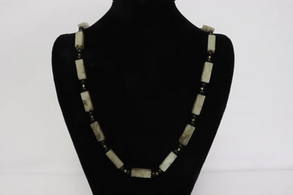 A jade like bead necklace