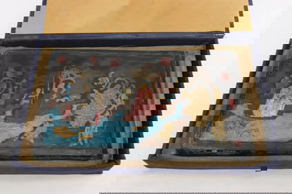 A large polychrome Chinese ink stick