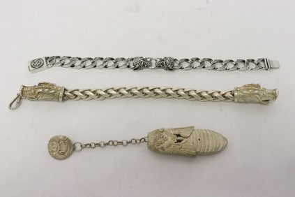 3 piece white metal articles