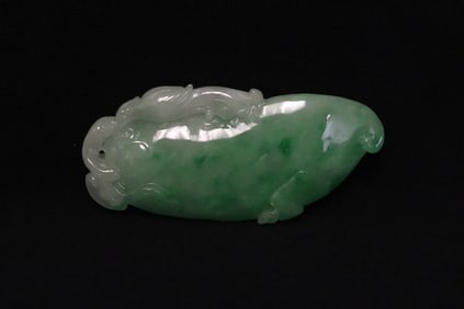 Large jadeite carving w/ GIA certificate type B