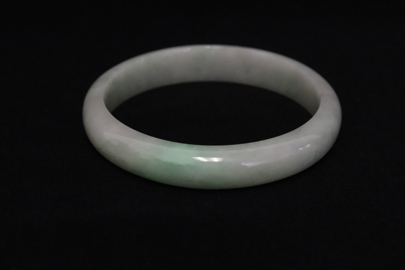 A natural color light apple green jadeite bangle w/ GIA certificate (1 of 10)