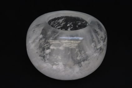 Very heavy rock crystal bowls by Robert Kuo