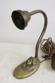 Art nouveau brass lamp