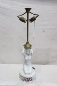 A German art deco porcelain based lamp
