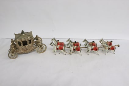 Unusual silverplate carriage set
