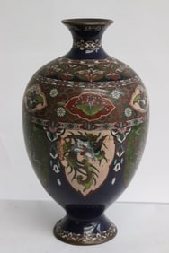 19th century Japanese cloisonne vase