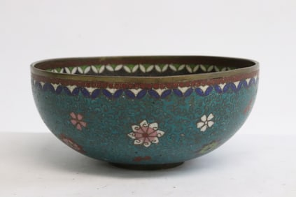 Antique Japanese cloisonne bowl