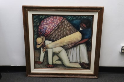 Giclee on canvas depicting a painting by Diego Viera