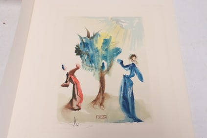 Salvador Dali etching in color "the purgatory", signed