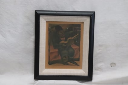 Jean Charlot etching in color, signed
