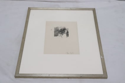 John Paul Jones etching , water mark impressed, signed