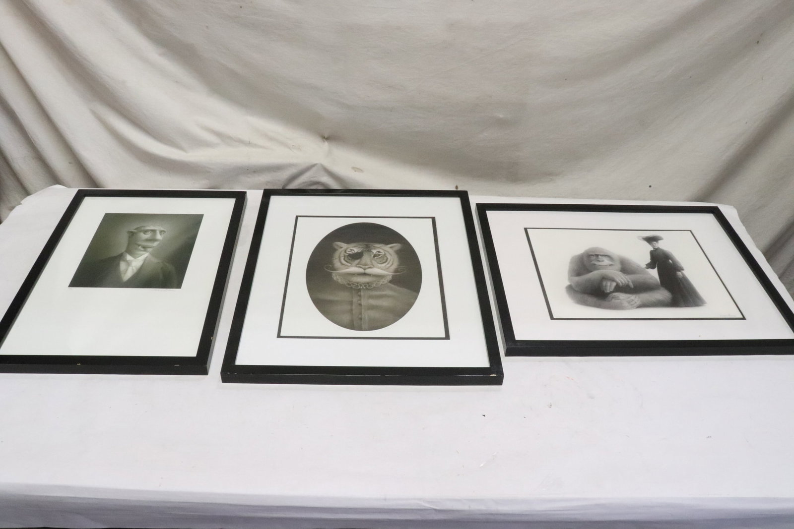 3 Travis Louie pencil signed & numbered etchings (1 of 12)