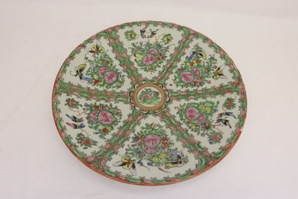 Chinese 19th century famille rose porcelain charger