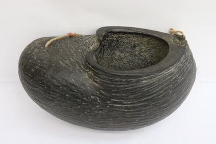 antique Qajar ashul Coco de Mer Begging bowl