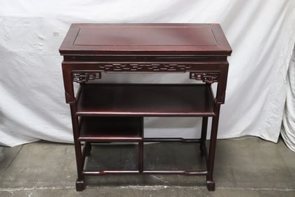 Chinese rosewood 3-tier curio stand, minor loss