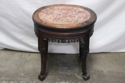 Chinese antique marble top stool