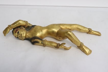 Fine Chinese 18tj/19th century gilt bronze deity