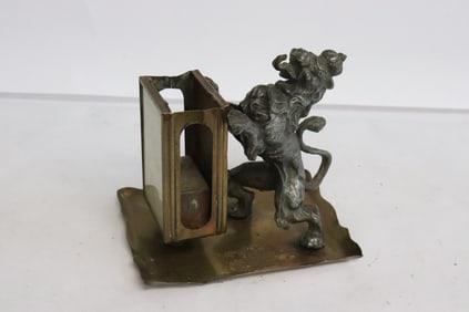 Antique English match saver