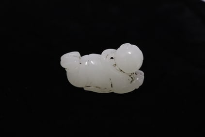 19th century white jade baby