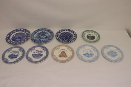8 English vintage porcelain plates
