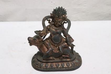 A vintage Chinese very heavy gilt bronze sculpture