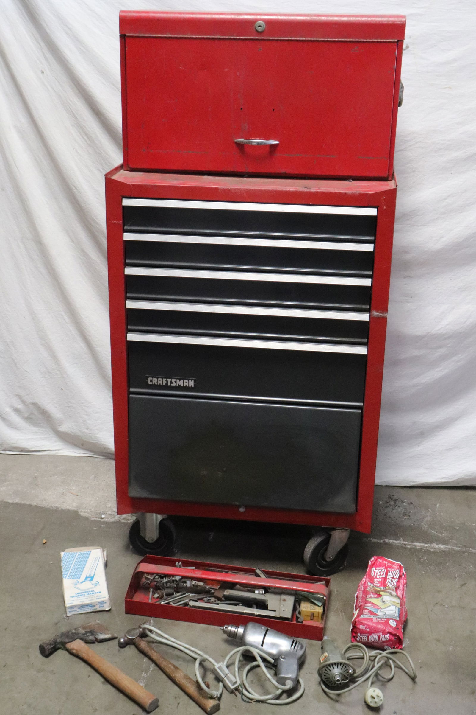 Tool chest with tools