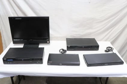 4 DVD/ Blu Ray players, and a Vizio HDMI TV