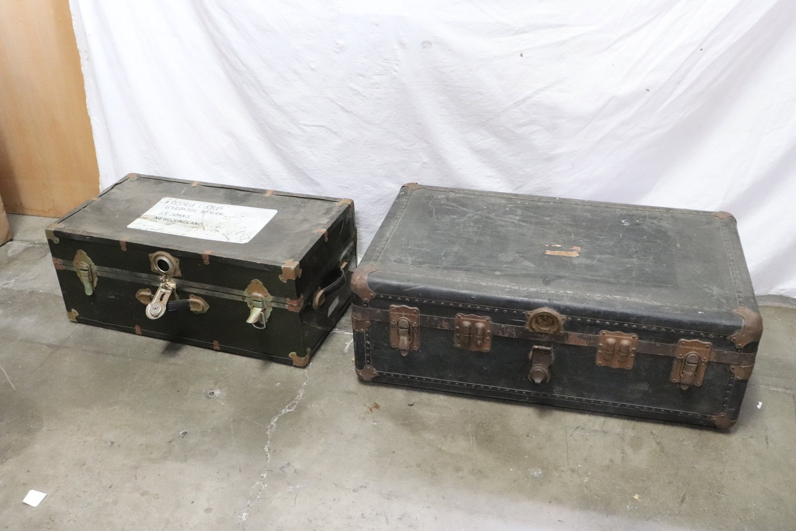A military trunk, and an old trunk: A military trunk, and an old trunk