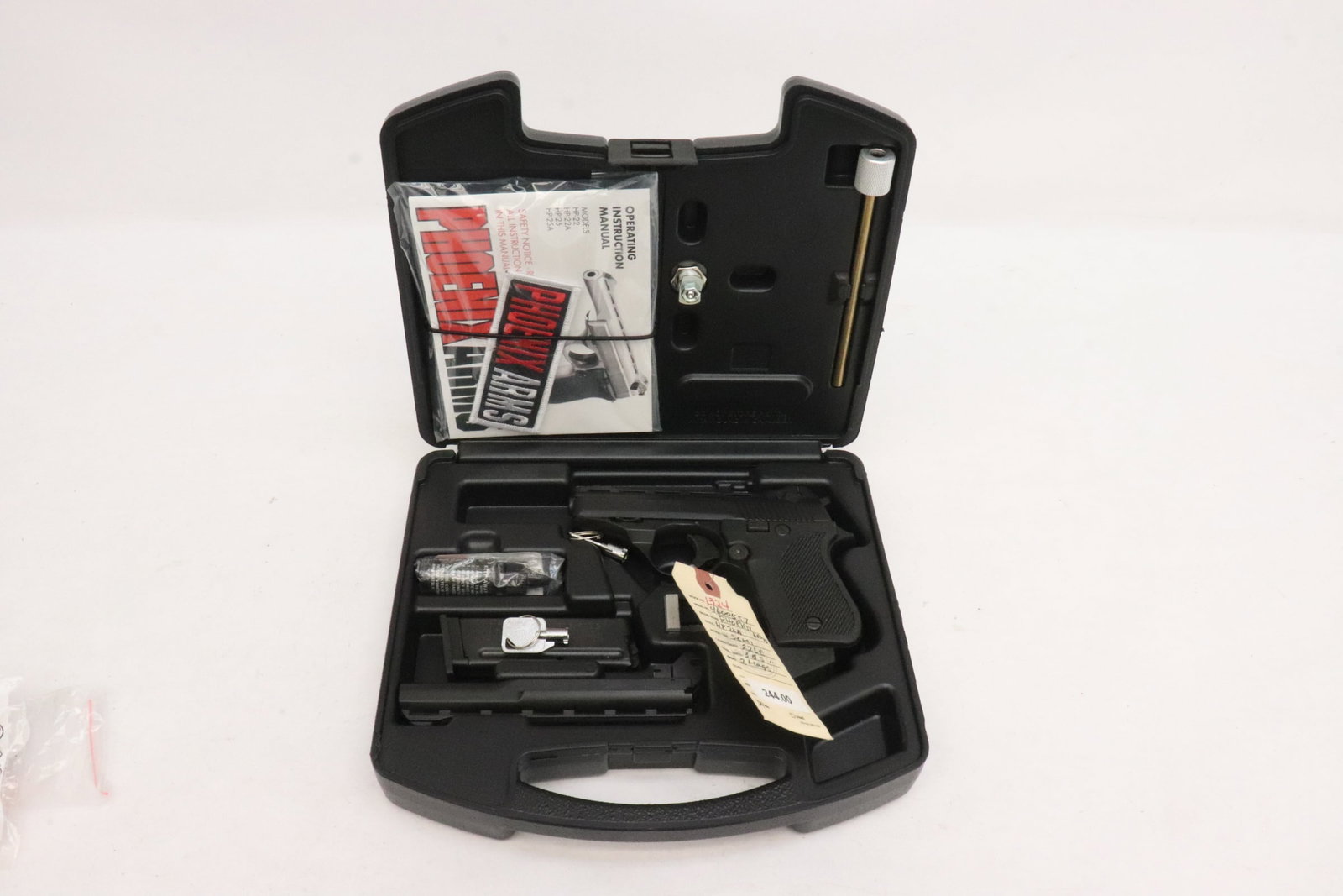 Phoenix Arms, HP22, 22LR, Semi auto: Barrel length: 3", serial #: 4600557, condition as new, In box. California ok, no international shipping, California and out of state shipping to your local FFL. Buyer is responsible for checking loca