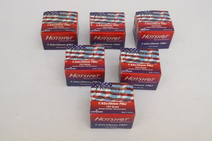 Hot shot ammunition, 7.62 x39mm FMJ, 123 gr.