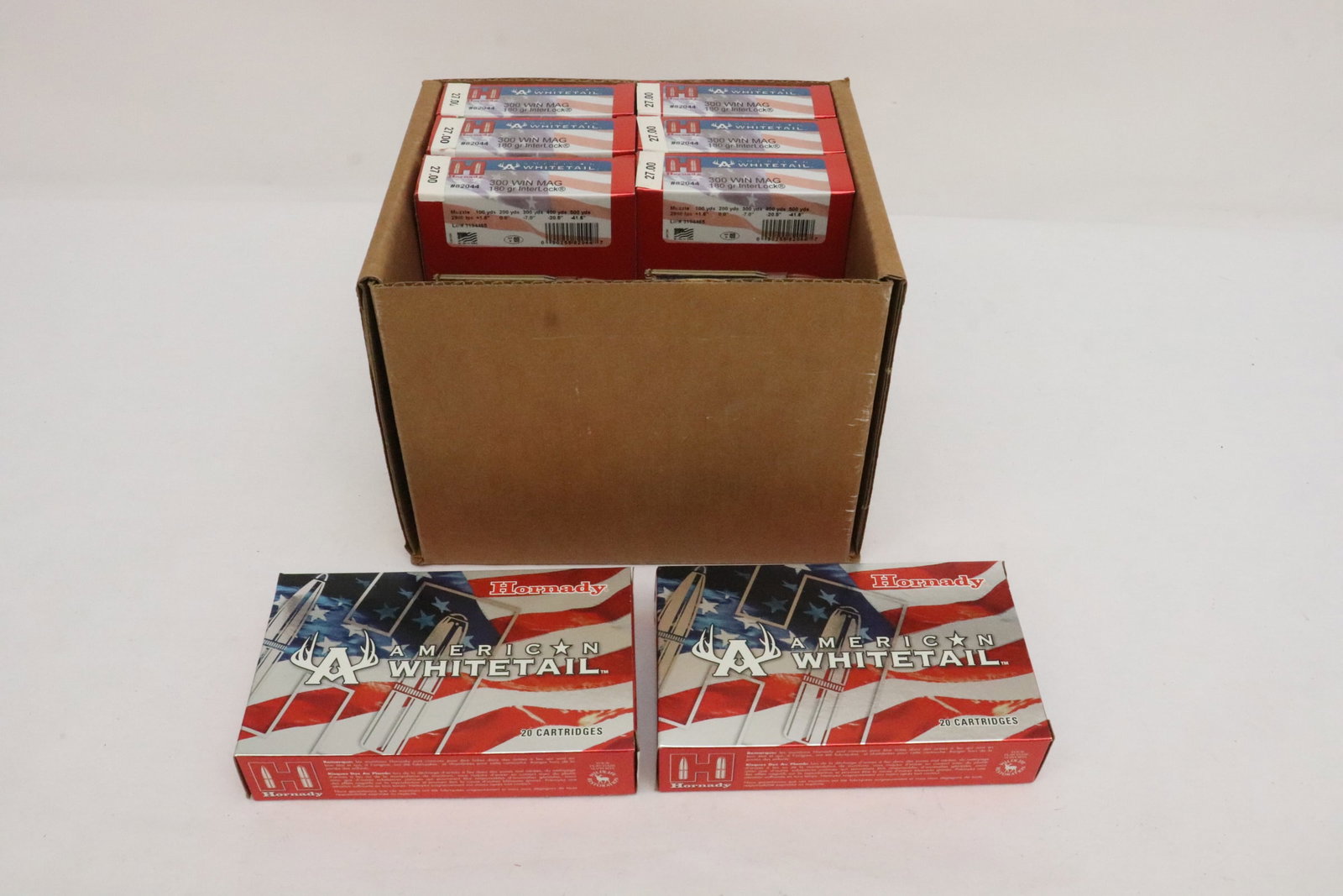 Hornady American whitetail 300 Winchester 180gr., Interlock: Hornady American whitetail 300 Winchester 180gr., Interlock, 20/box, total 8 boxes