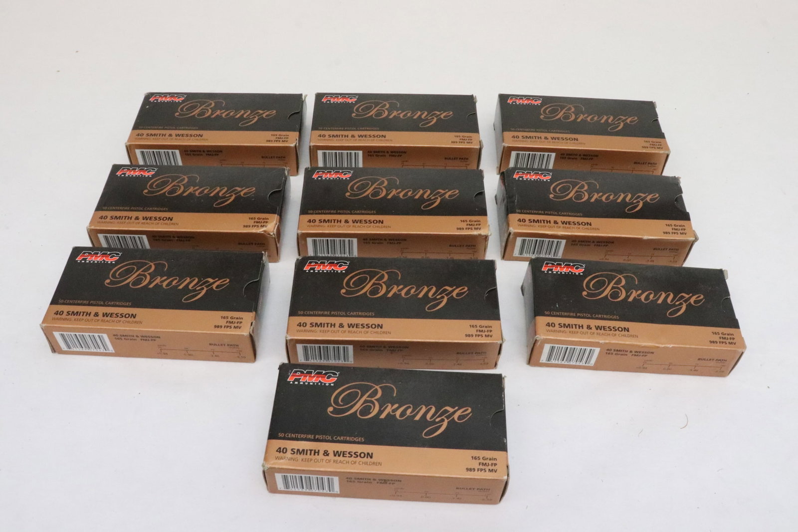 Bronze 40 Smith & Wesson, 165 gr.: Bronze 40 Smith & Wesson, 165 gr., 50/ box, total 10 boxes