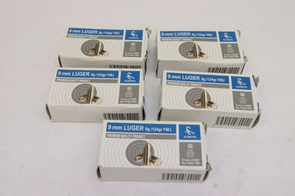 9mm Luger, 88/ 124 gr., FMJ