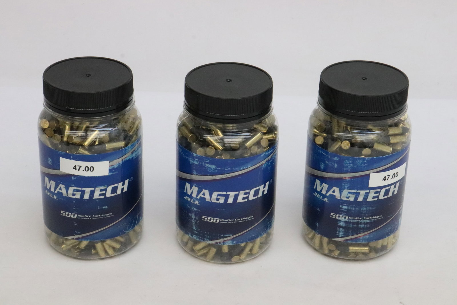 Magtech, 0.22 L. R., 40 gr., SV (22B): Magtech, 0.22 L. R., 40 gr., SV (22B), 500/ bottle, total 3 bottles