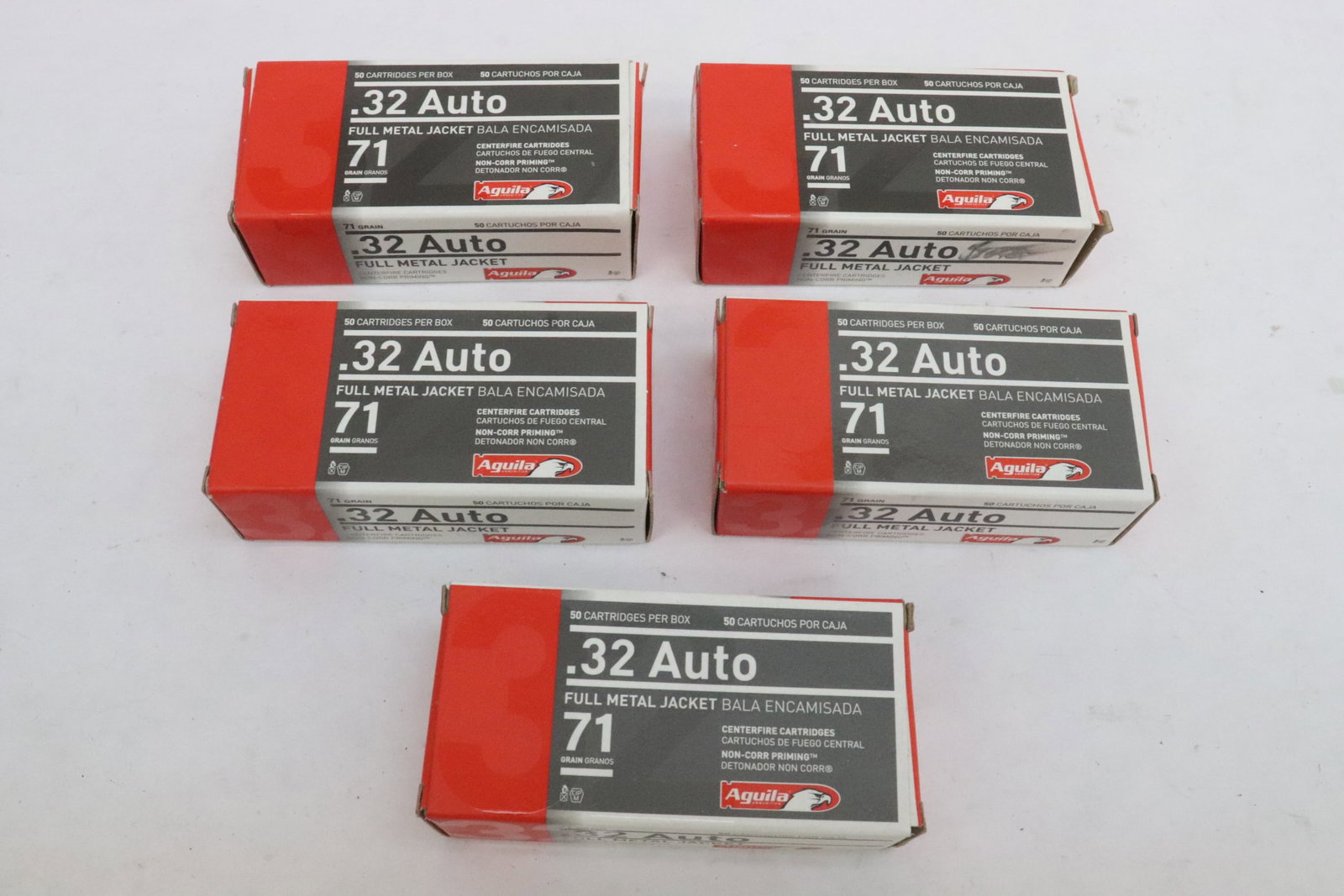 Aguila, 71 gr., full metal jacket, 0.32 auto: Aguila, 71 gr., full metal jacket, 0.32 auto, 50/ box, total 5 boxes