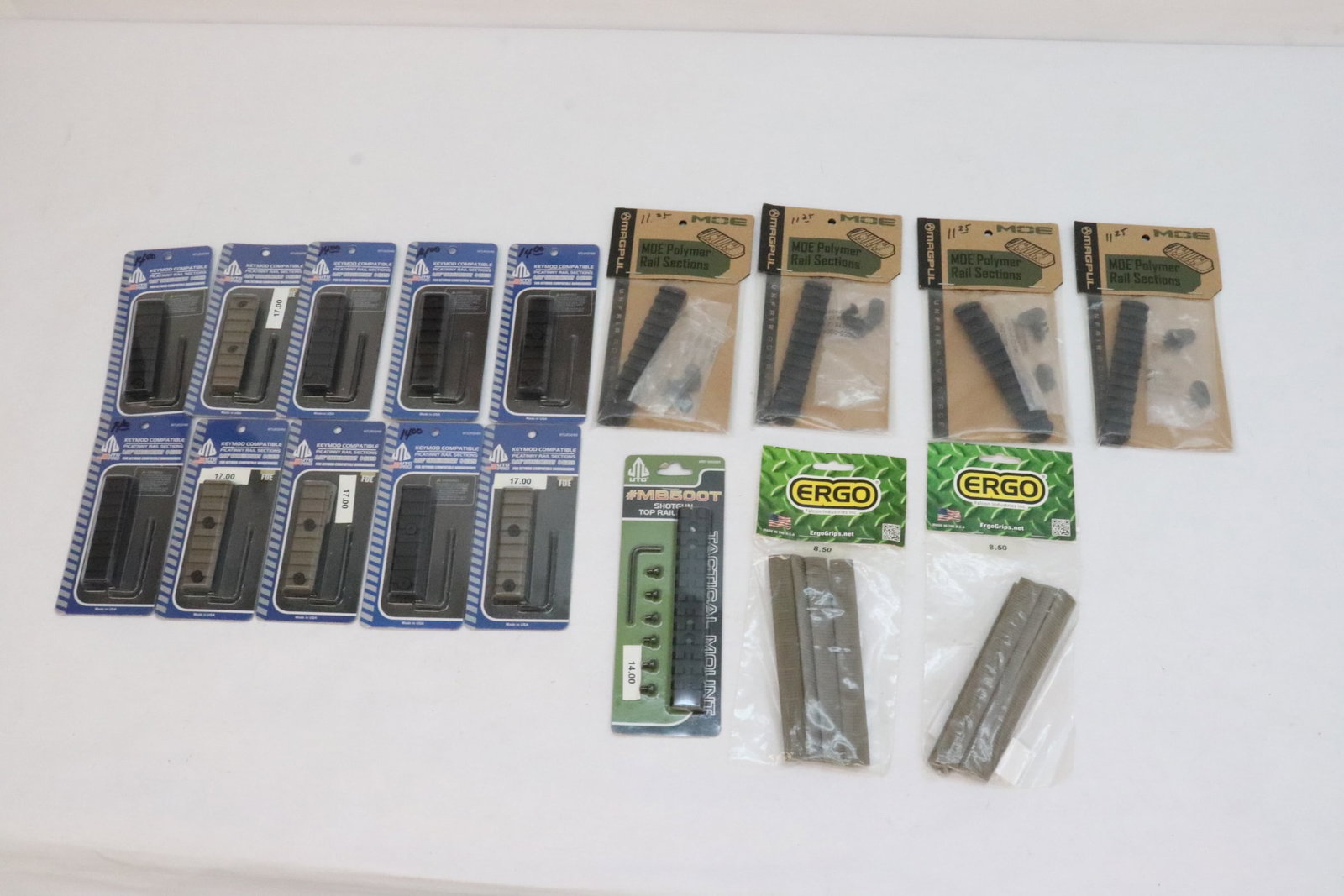 Lot of gun/ shotgun rail mounts: Lot of gun/ shotgun rail mounts