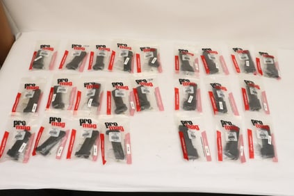 Twenty four 9mm 10RD S&M blue shield magazine