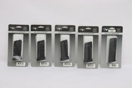 Four G36 - 0.45 auto 6RD magazines, and one G17/ 34 - 9x19 10RD magazine