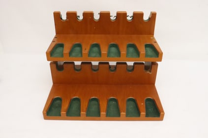 A wood gun rack