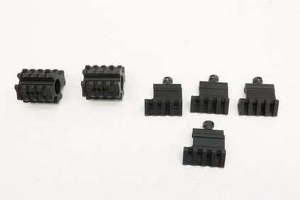 4 sniper weaver style 45 degree offset rail mount, and 2 gas blocks