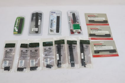 Lot of scope mounting bases, and scope mounting rails