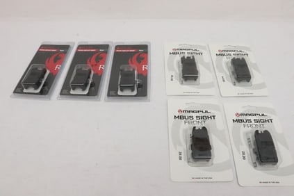 2 MBUS sight front, 2 MBUS sight rear, 3 Ruger rapid deploy sight rear