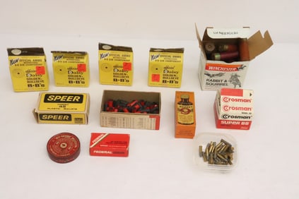 Lot of misc. gun/ shotgun bullets, & BB gun bullets