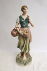 Royal Dux porcelain figure, repair