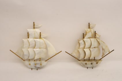 2 shell made sailboats