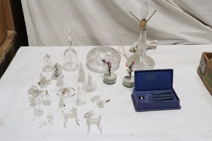 Glass ornament, crystal lamp, jade tree